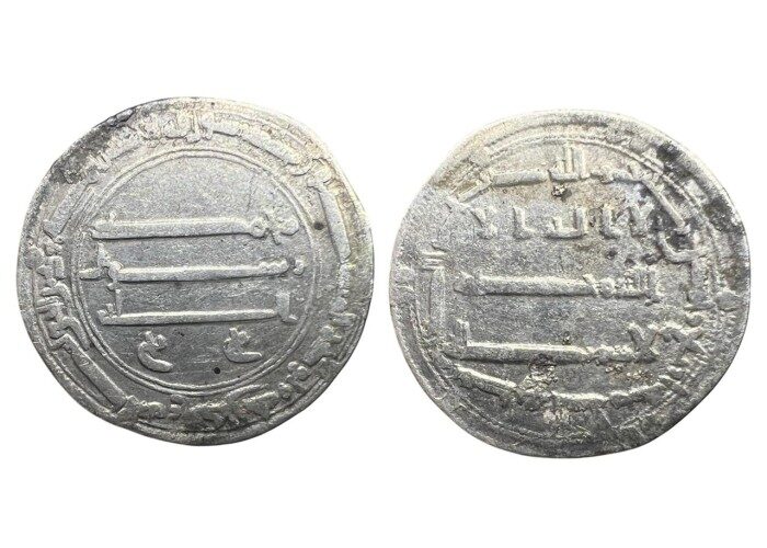 درهم عباسي المنصور مدينة السلام 154 هـ - 3574 -