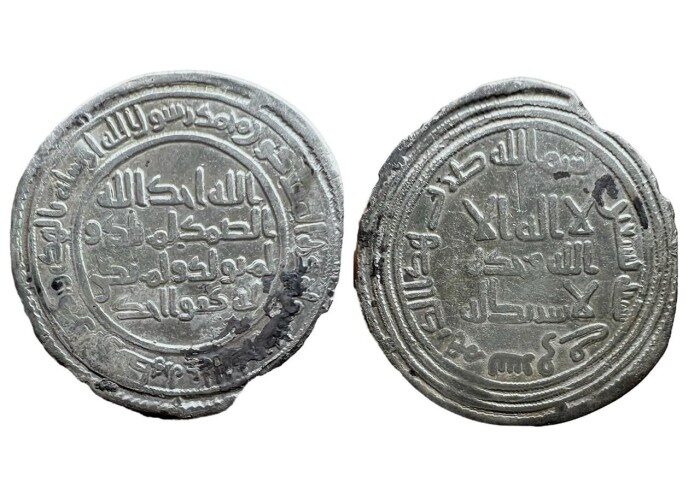 درهم أموي الوليد بن عبد الملك سرّق 90 هـ - 3111 -