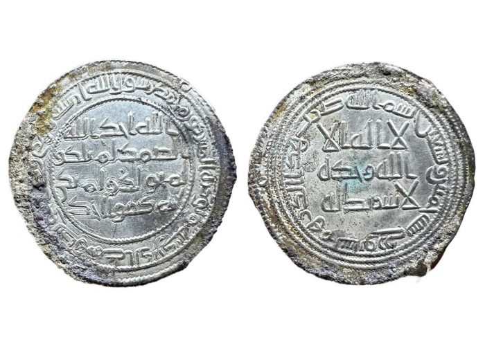 درهم أموي الوليد بن عبد الملك سابور 95 هـ - 3160 -