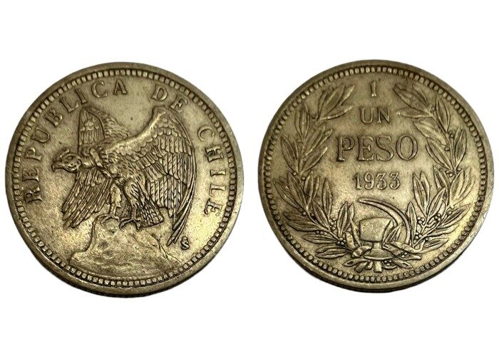 1 بيسو تشيلي 1940 مـ - 1870 -