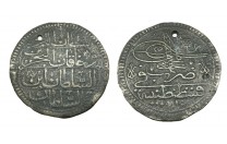 زولتا فضة عثماني السلطان احمد الثالث القسطنطينية 1115 هـ - 2678 -